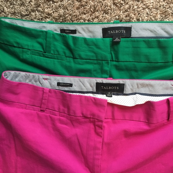 Talbots crop dress pants. Choose coral or fushia. - Picture 3 of 5